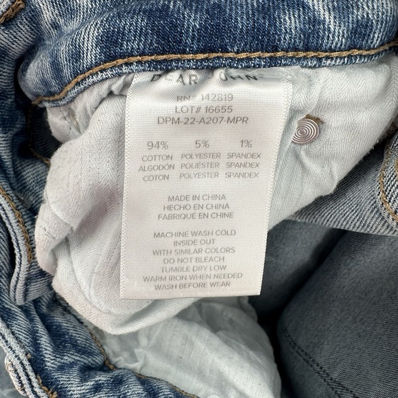 Dear John Frankie Straight Cropped Distressed Ripped High Rise Jeans Women Sz 30 - Picture 6 of 8
